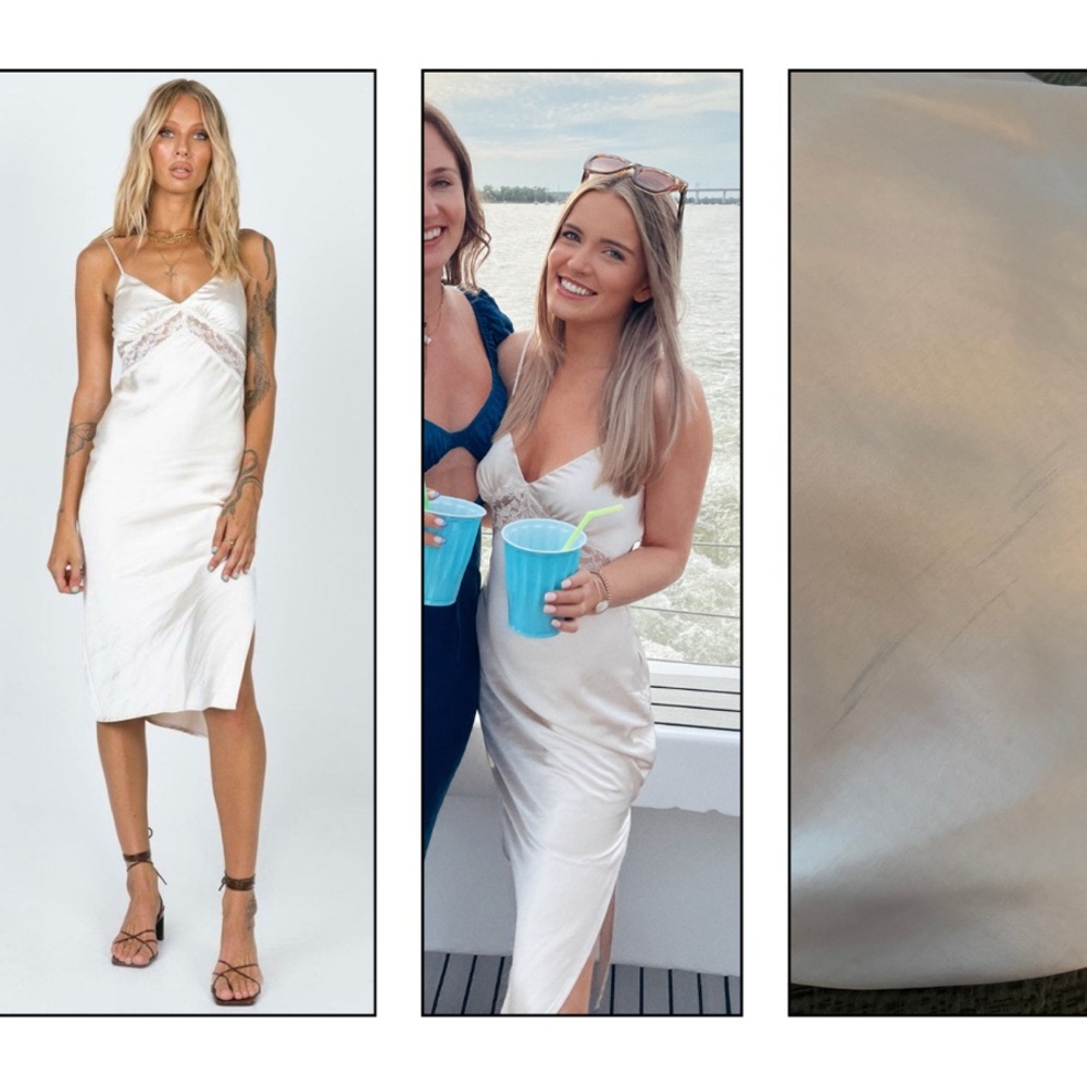 Princess Polly White Satin Slip Dress